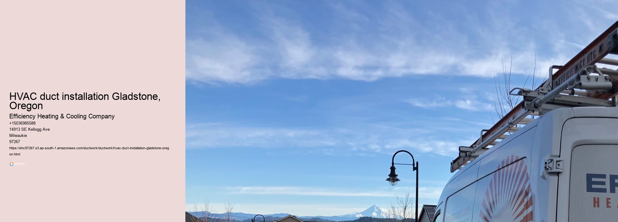 HVAC duct installation Gladstone, Oregon