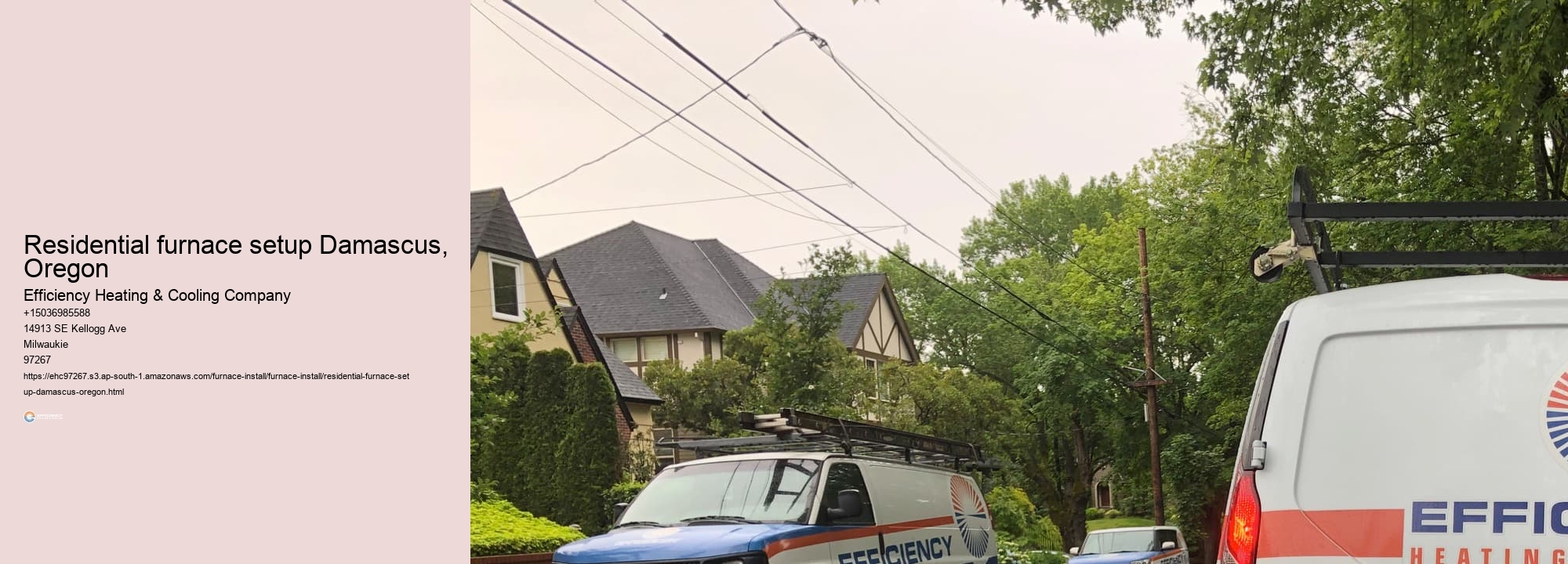 Residential furnace setup Damascus, Oregon
