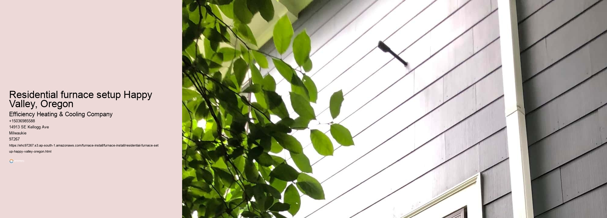 Residential furnace setup Happy Valley, Oregon