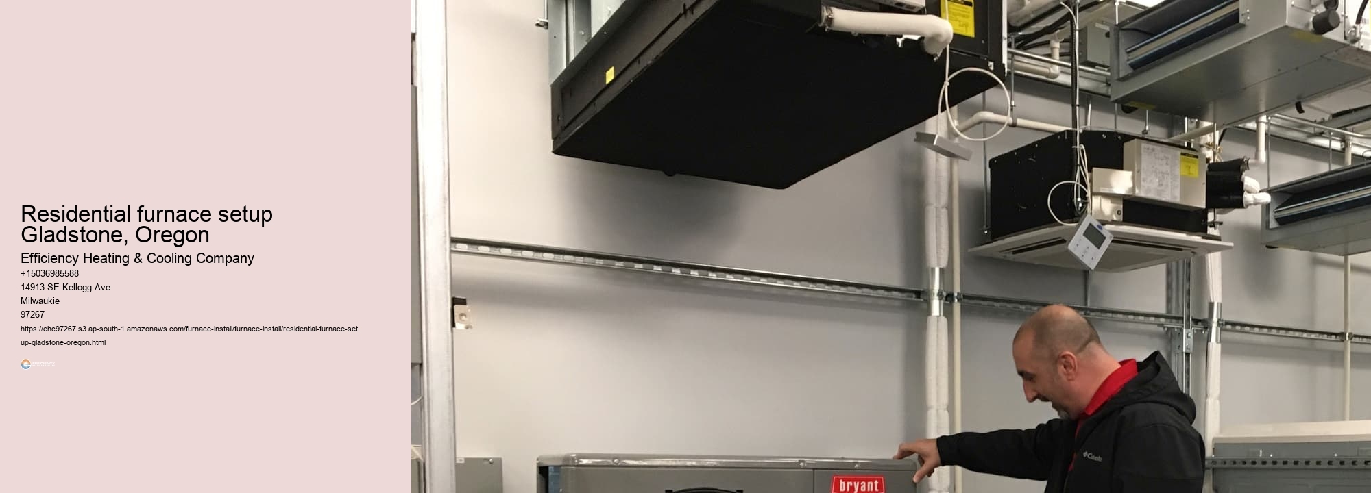 Residential furnace setup Gladstone, Oregon